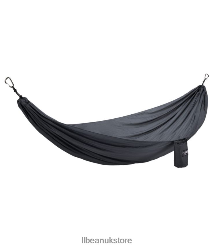 Camping Furniture L.L.Bean ENO Travel Nest Hammock/Strap Combo Charcoal Unisex 0VRR664064
