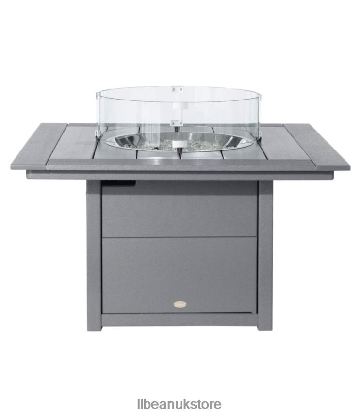 Camping Kitchen L.L.Bean All-Weather 42'' Square Fire Pit Table Slate Gray Unisex 0VRR664184