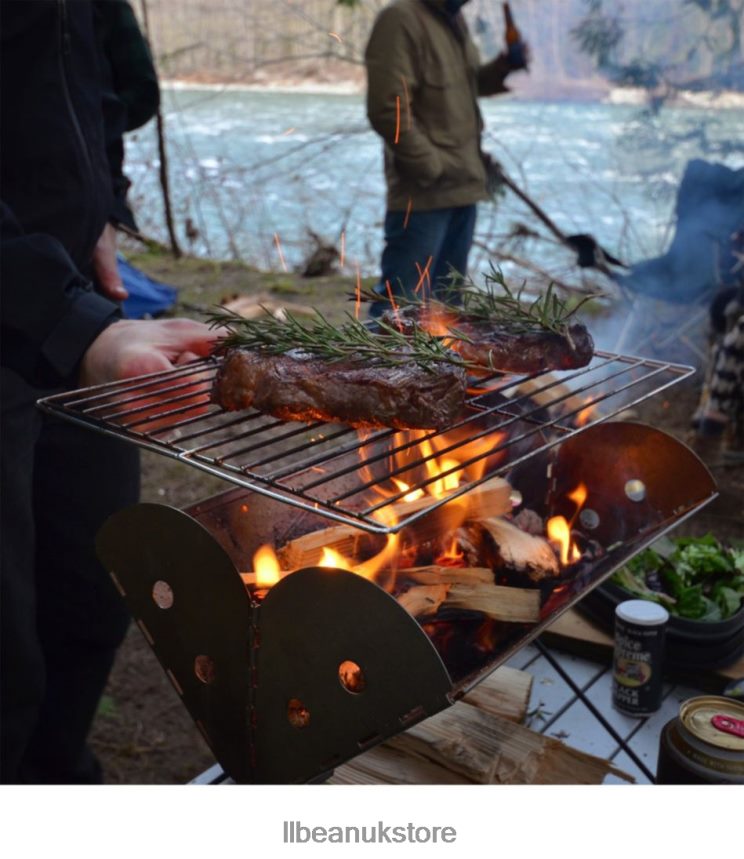 Camping Kitchen L.L.Bean Flatpack Grill And Firepit Stainless Unisex 0VRR661779