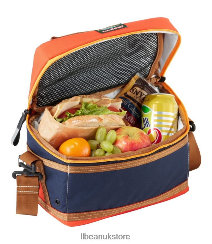 Camping Kitchen L.L.Bean Soft Pack Cooler Lunch Bright Navy/Rustic Orange Unisex 0VRR665231