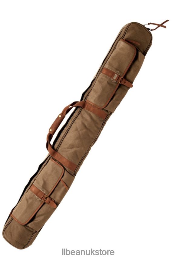 Fishing L.L.Bean Maine Guide Waxed-Canvas Two-Piece Rod Case Khaki Brown Unisex 0VRR661494