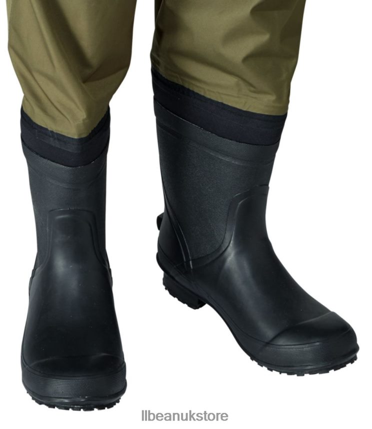 Fishing L.L.Bean Angler Super Seam TEK Boot-Foot Waders Kelp Green Unisex 0VRR661432