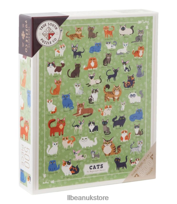 Games & Recreation L.L.Bean Illustrated Cats Puzzle Multi Unisex 0VRR662062