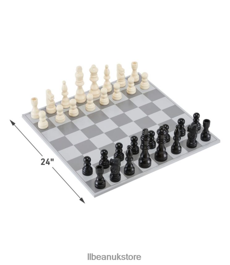 Games & Recreation L.L.Bean Jumbo Checkers and Chess Multi Color Unisex 0VRR661632