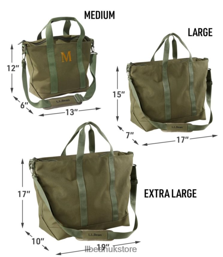 Outdoor Equipment L.L.Bean Hunter's Tote Bag Zip-Top with Shoulder Strap Olive Drab Unisex 0VRR665238