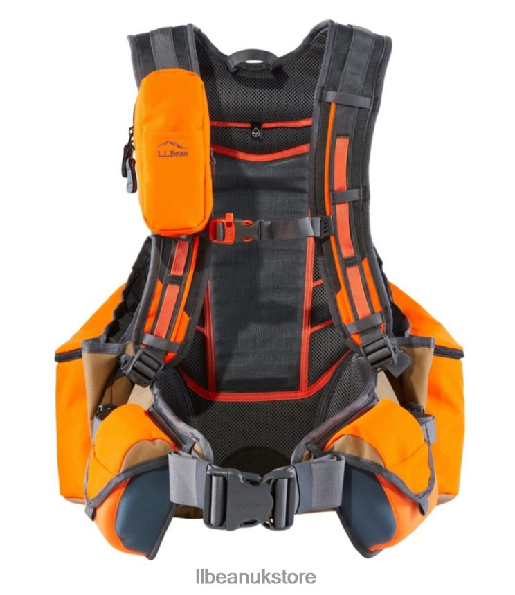 Outdoor Equipment L.L.Bean Technical Upland Vest Pack Tan/Hunter Orange Unisex 0VRR661269