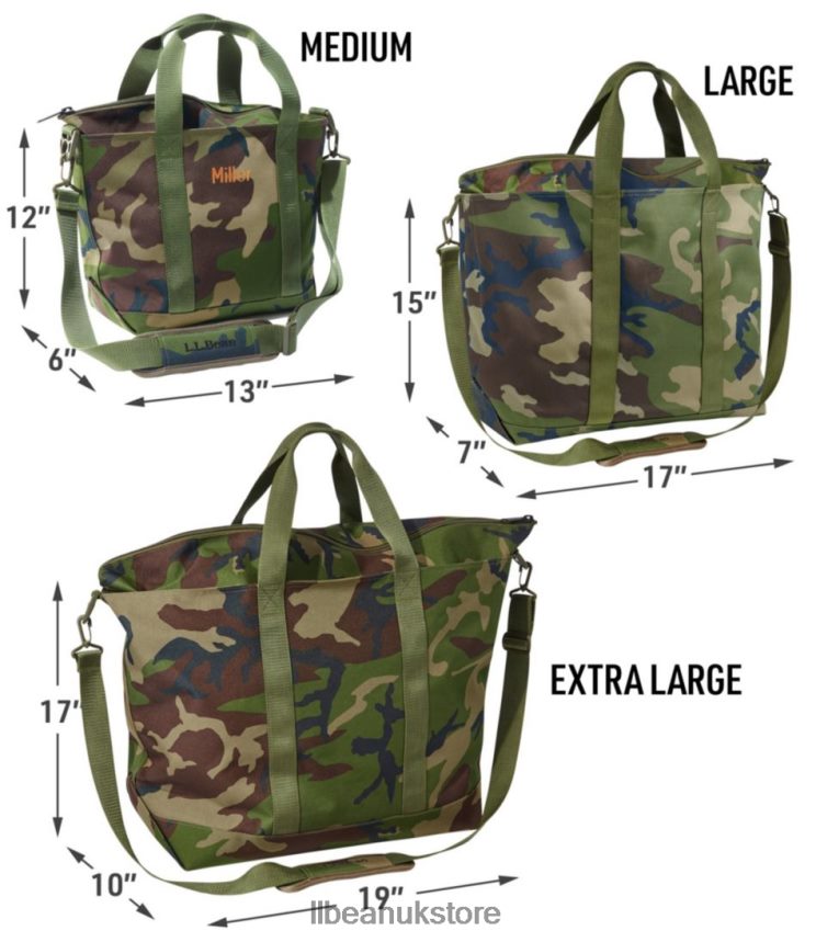 Outdoor Equipment L.L.Bean Zip Hunter's Tote Bag With Strap Gray Camo Unisex 0VRR661303