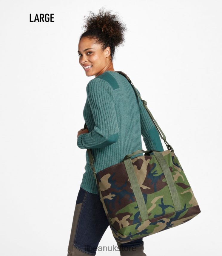 Outdoor Equipment L.L.Bean Zip Hunter's Tote Bag With Strap Gray Camo Unisex 0VRR661303