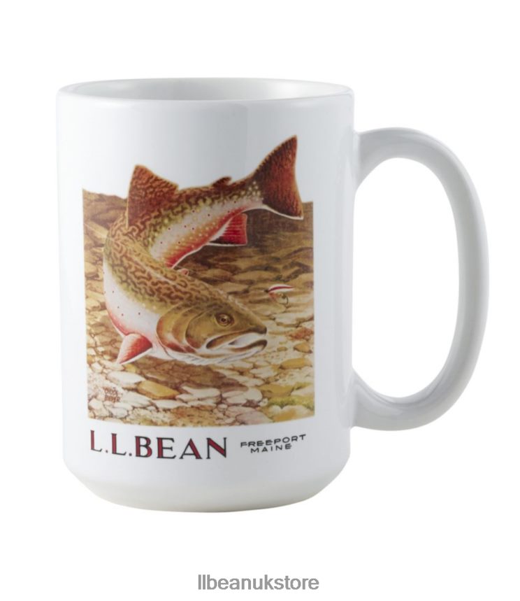 Outdoor Accessories L.L.Bean MIF&W Ceramic Mug Trout White Unisex 0VRR662029