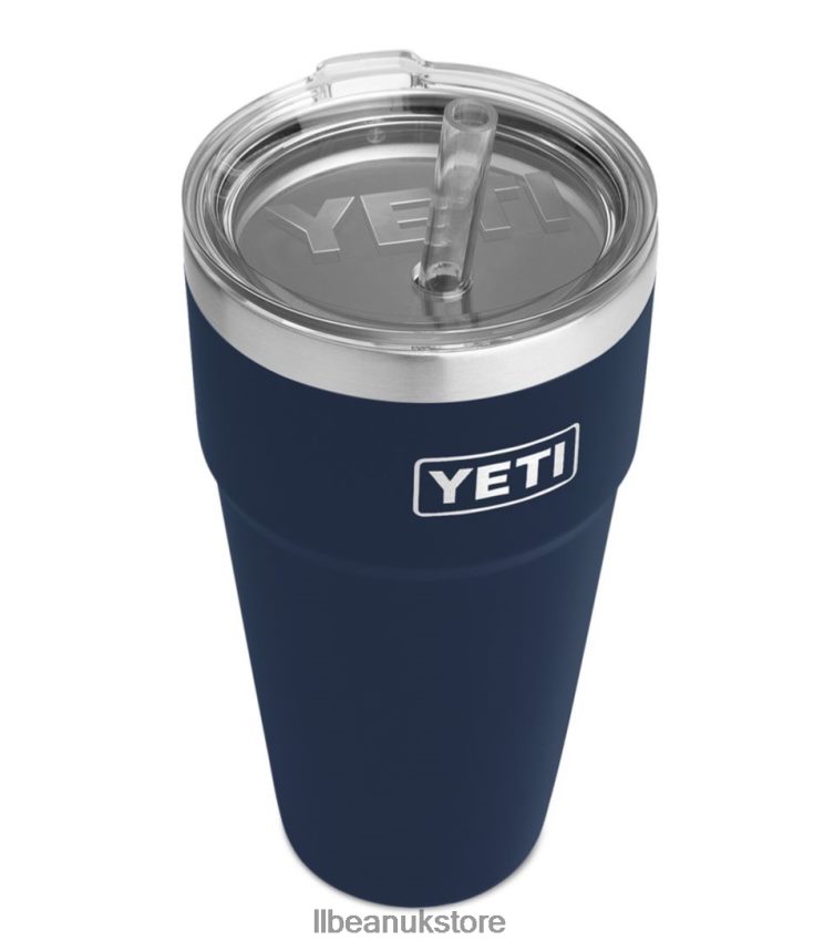 Outdoor Accessories L.L.Bean Yeti Rambler Stackable Cup with Straw Navy Unisex 0VRR665328