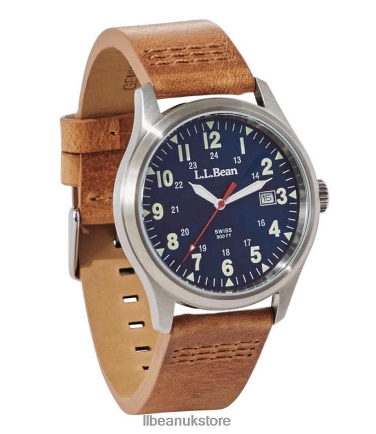 Outdoor Accessories L.L.Bean Katahdin 42mm Field Watch Blue/Tan Unisex 0VRR663907