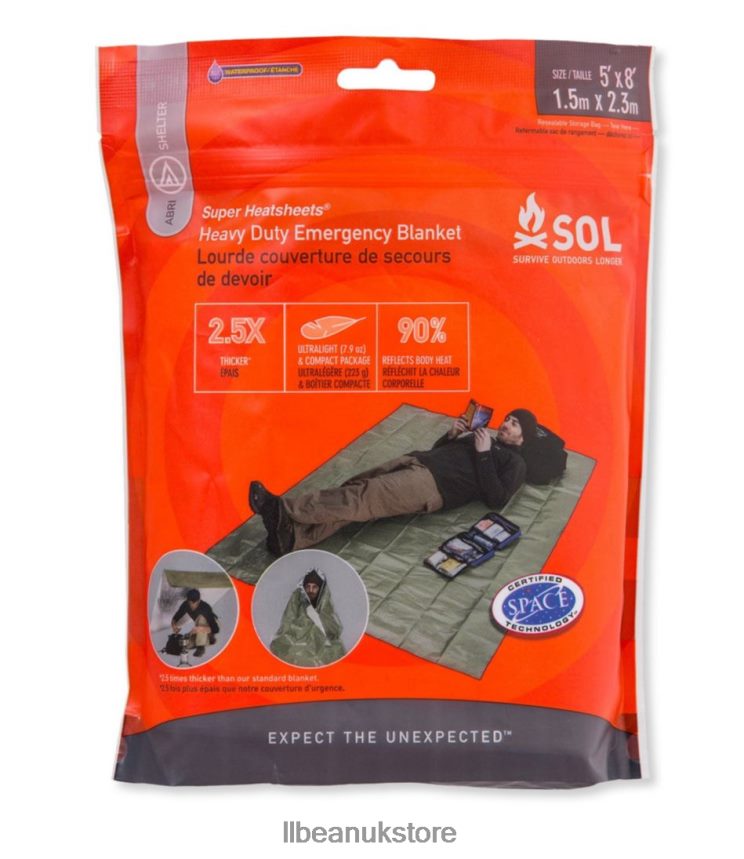 Outdoor Accessories L.L.Bean SOL HD Emergency Blanket Olive Drab Green Unisex 0VRR661275