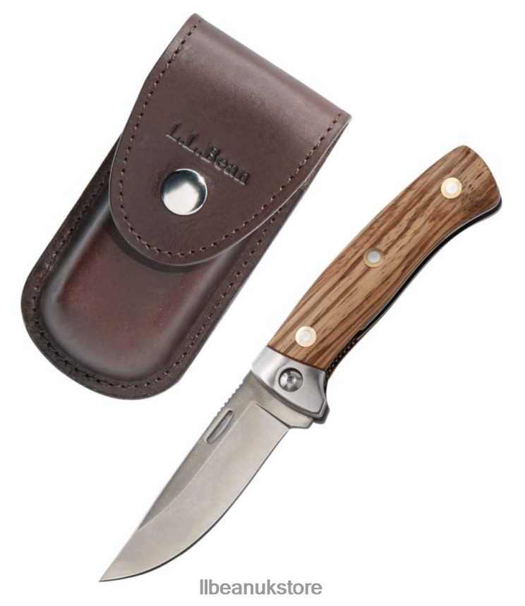 Outdoor Accessories L.L.Bean Allagash Folding Hunting Knife Zebra Wood Unisex 0VRR661796