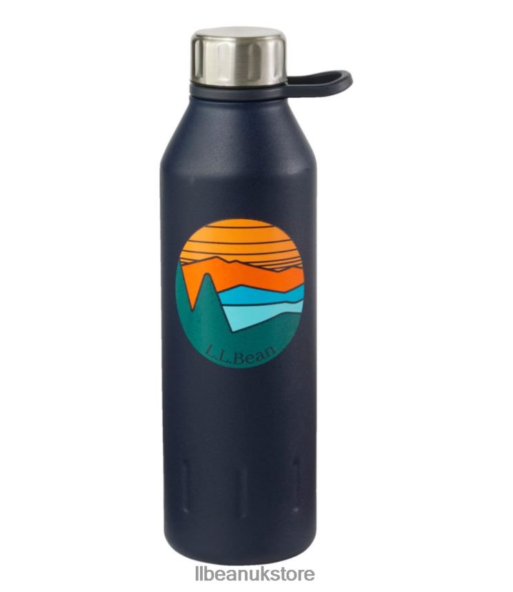 Outdoor Accessories L.L.Bean Classic Water Bottle Print Carbon Navy/Circle Katahdin Unisex 0VRR661776