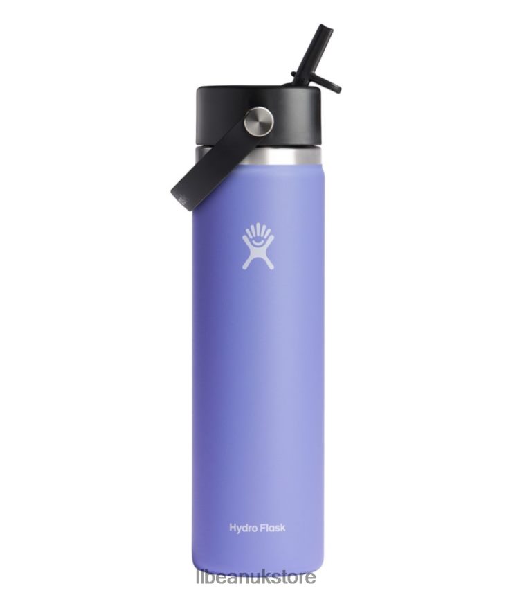 Outdoor Accessories L.L.Bean Hydro Flask Wide Mouth Water Bottle with Flex Straw Cap Lupine Unisex 0VRR666177