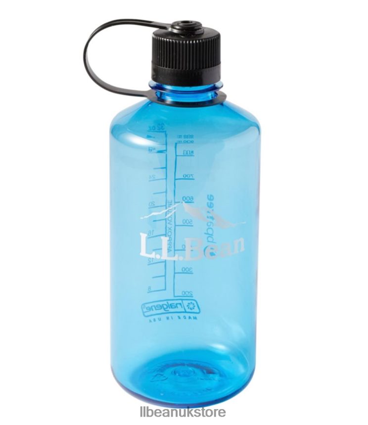 Outdoor Accessories L.L.Bean Nalgene Sustain Narrow Mouth Water Bottle with Logo Blue Unisex 0VRR664066