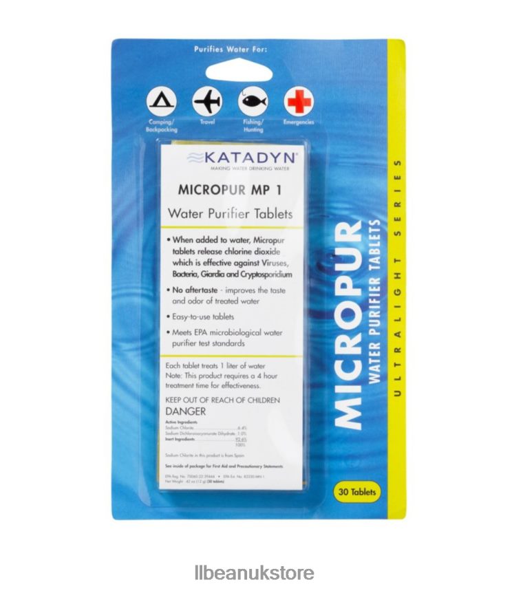 Outdoor Accessories L.L.Bean Katadyn Micropur Water Purification Tablets Blue Unisex 0VRR661954