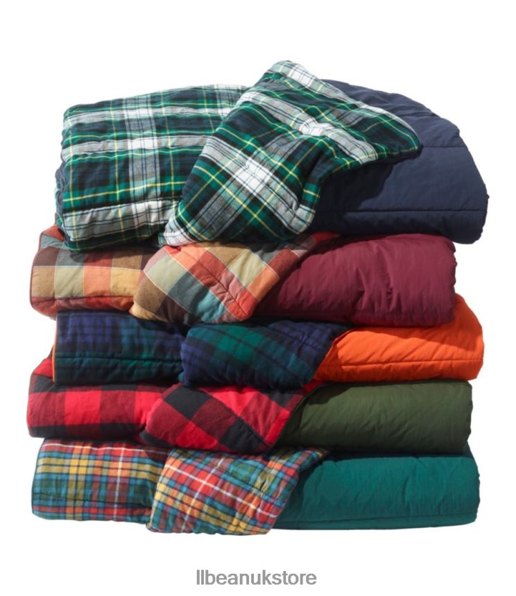 Outdoor Equipment L.L.Bean Flannel Camp Blanket Dress Gordon Plaid Unisex 0VRR666126