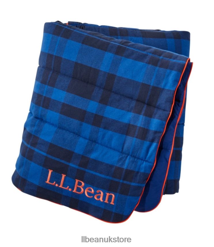 Outdoor Equipment L.L.Bean Flannel Camp Blanket Indigo Ink Plaid Unisex 0VRR661235