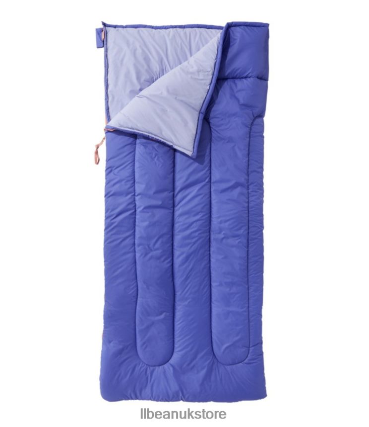 Outdoor Equipment L.L.Bean Camp Sleeping Bag Cotton-Blend-Lined 40 degree Fahrenheit Periwinkle Sky Unisex 0VRR663891