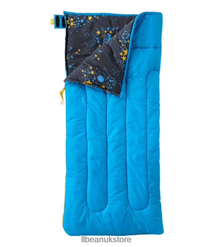 Outdoor Equipment L.L.Bean Cotton-Blend Camp Sleeping Bag Bold Aqua/Stary Night Print Unisex 0VRR666139