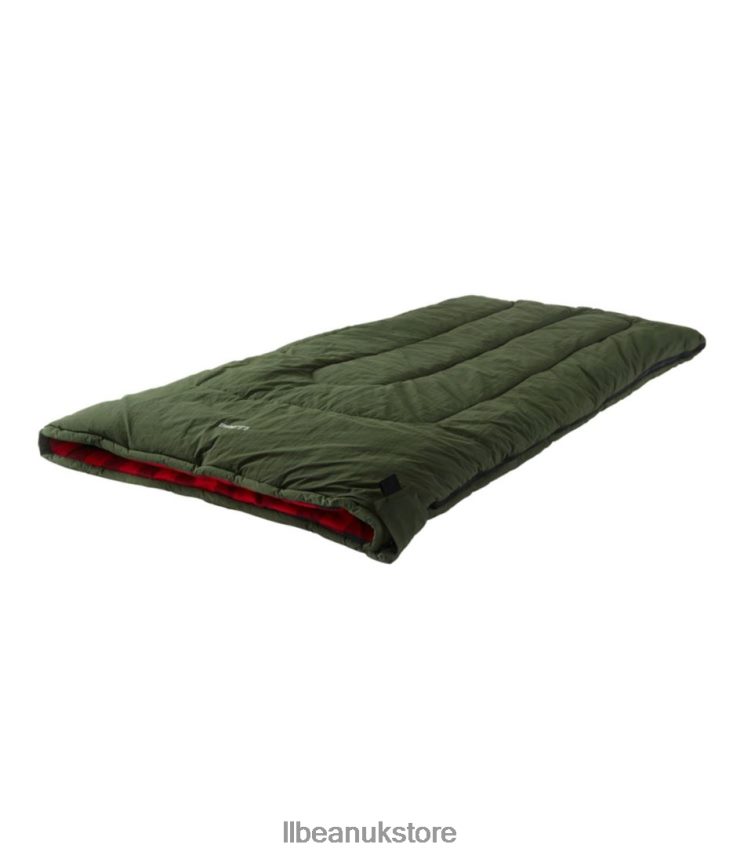 Outdoor Equipment L.L.Bean Flannel Lined Camp Sleeping Bag Deep Loden/Buffalo Plaid Unisex 0VRR663844