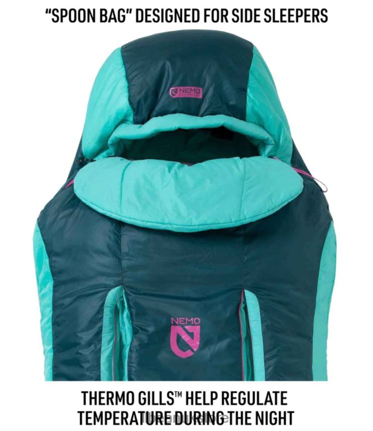 Outdoor Equipment L.L.Bean Nemo Forte Sleeping Bag 35 degree Fahrenheit Twilight/Aurora Unisex 0VRR661695