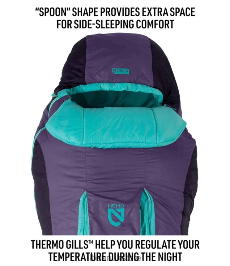 Outdoor Equipment L.L.Bean Nemo Forte Sleeping Bag Tidepool/Shaded Thistle Unisex 0VRR661669