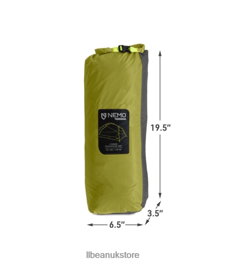 Outdoor Equipment L.L.Bean NEMO Dagger OSMO 2-Person Backpacking Tent Birch Bud/Goodnight Gray Unisex 0VRR661486