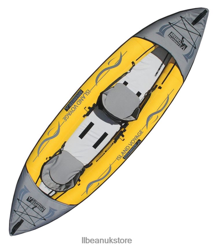 Water Sports L.L.Bean Advanced Elements Island Voyage 2 Inflatable Kayak Yellow/Gray Unisex 0VRR661478