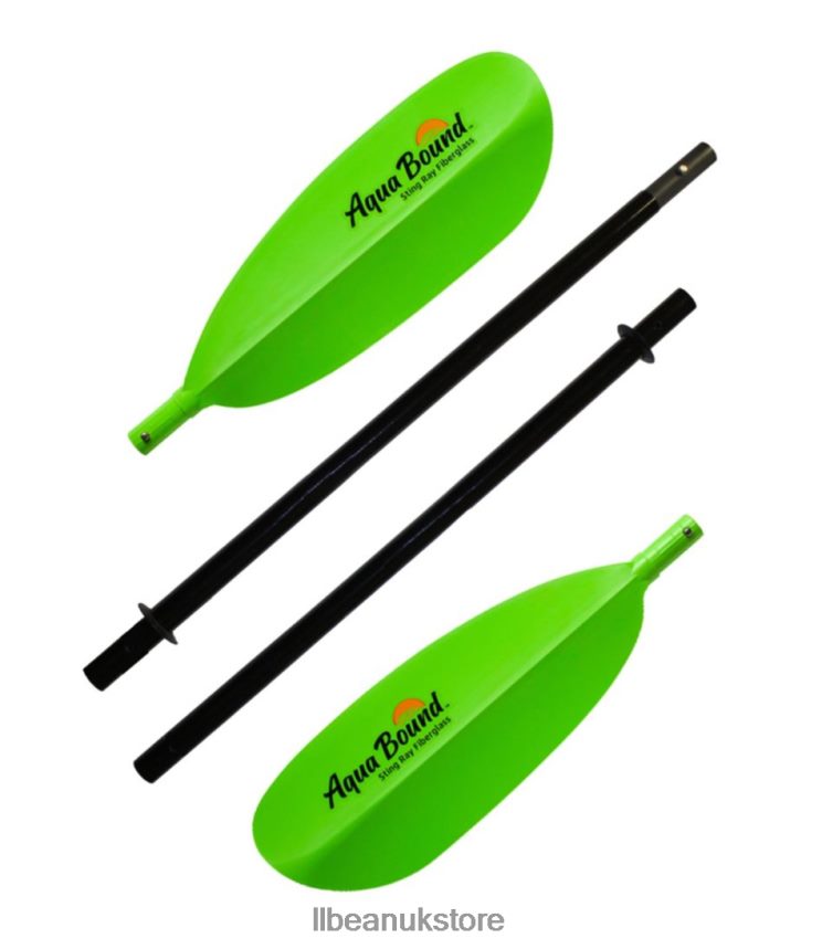Water Sports L.L.Bean Aqua Bound Sting Ray 4-Piece Fiberglass Kayak Paddle Electric Green Unisex 0VRR661885