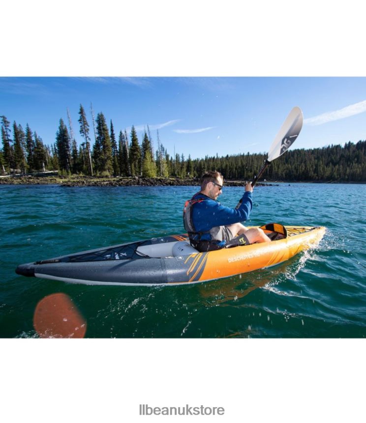 Water Sports L.L.Bean Aquaglide Deschutes 110 Inflatable Kayak Orange Unisex 0VRR662218