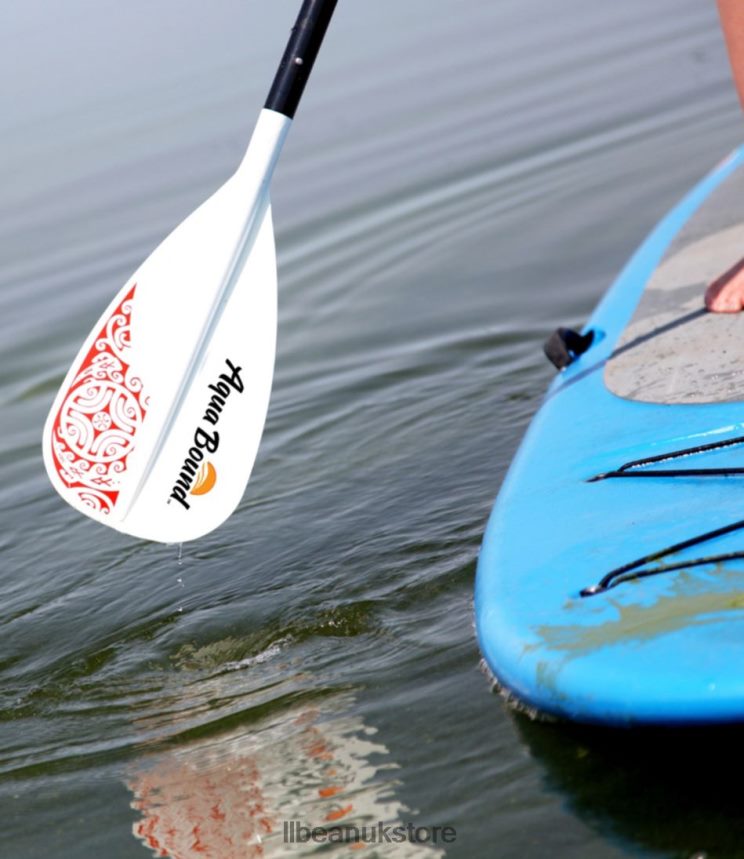 Water Sports L.L.Bean Aqua Bound Lyric 4-Piece SUP Paddle White/Orange Unisex 0VRR662251