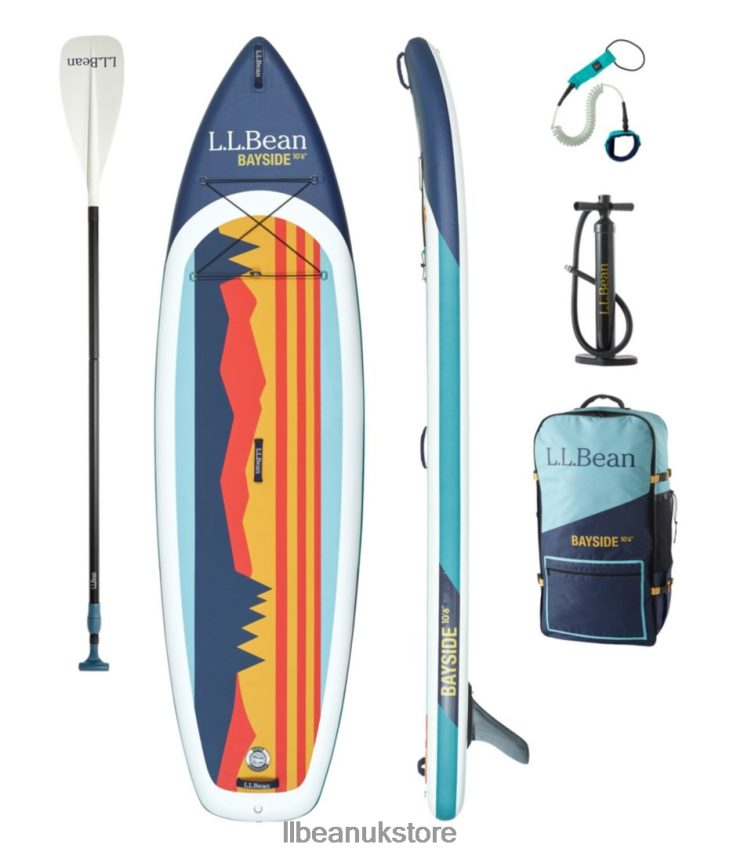 Water Sports L.L.Bean Bayside Inflatable SUP Package White Unisex 0VRR661317