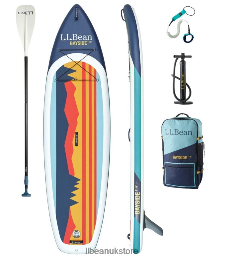 Water Sports L.L.Bean Bayside Inflatable SUP Package White Unisex 0VRR661340