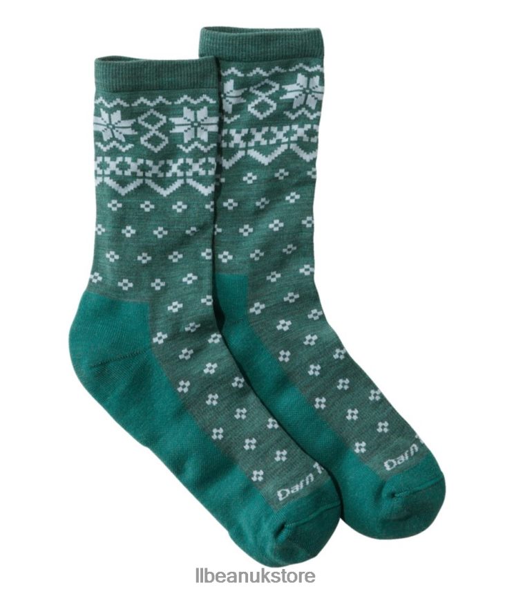 Accessories L.L.Bean Darn Tough Shetland Crew Sock II Teal Women 0VRR663553