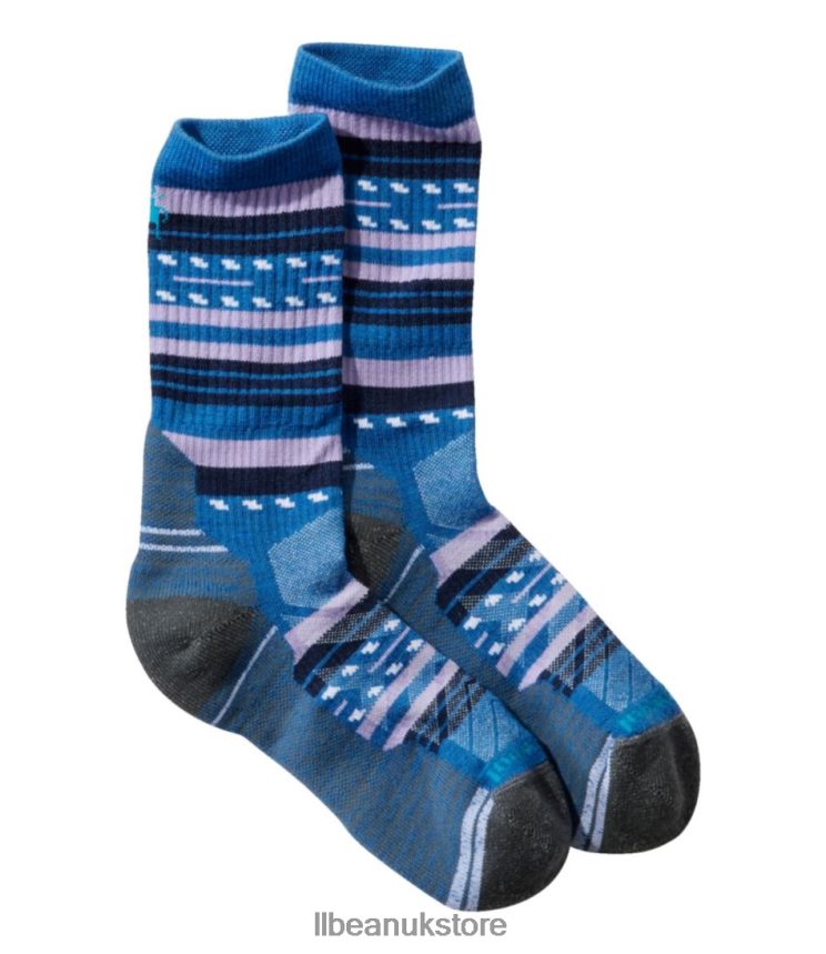Accessories L.L.Bean Smartwool Hike Light Cushion Margarita Crew Sock Laguna Blue Women 0VRR663547