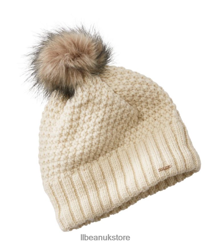 Accessories L.L.Bean Wicked Cozy Knit Pom Hat Sailcloth Women 0VRR663579