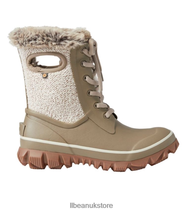 Footwear L.L.Bean Bogs Arcata Cozy Chevron Boots Taupe Women 0VRR661175