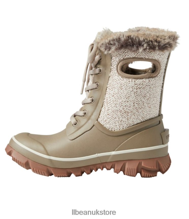 Footwear L.L.Bean Bogs Arcata Cozy Chevron Boots Taupe Women 0VRR661175