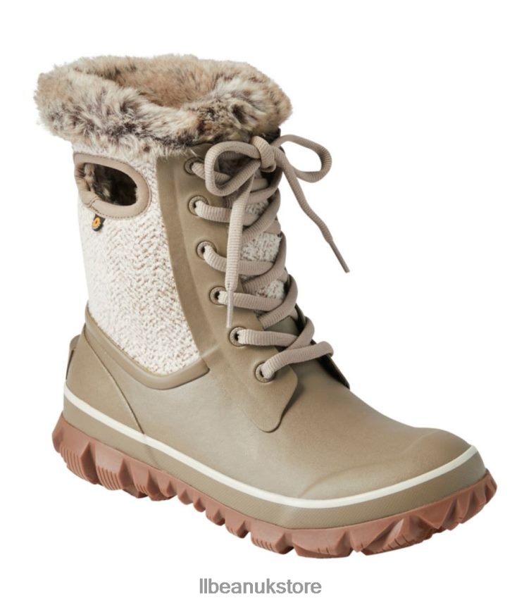 Footwear L.L.Bean Bogs Arcata Cozy Chevron Boots Taupe Women 0VRR661175