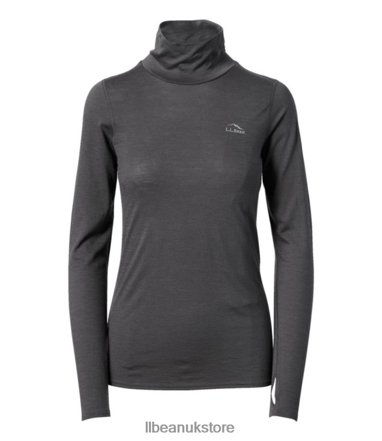 Clothing L.L.Bean Cresta Wool Ultralight 150 Turtleneck Alloy Gray Women 0VRR664981