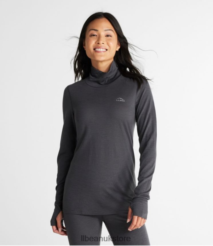 Clothing L.L.Bean Cresta Wool Ultralight 150 Turtleneck Faded Periwinkle Women 0VRR66601