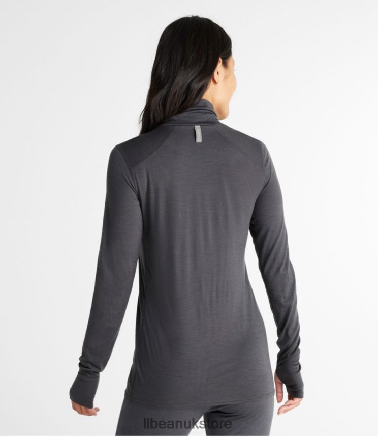 Clothing L.L.Bean Cresta Wool Ultralight 150 Turtleneck Faded Periwinkle Women 0VRR66601