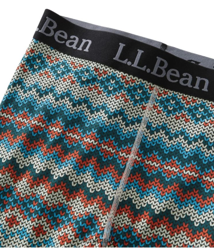 Clothing L.L.Bean Lightweight Base Layer Pants Dark Black Scandinavian Print Women 0VRR66604