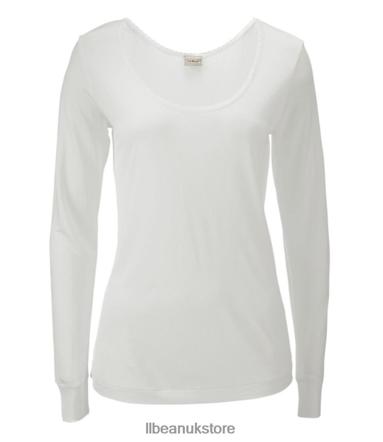 Clothing L.L.Bean Silk Pointelle Cream Women 0VRR664937