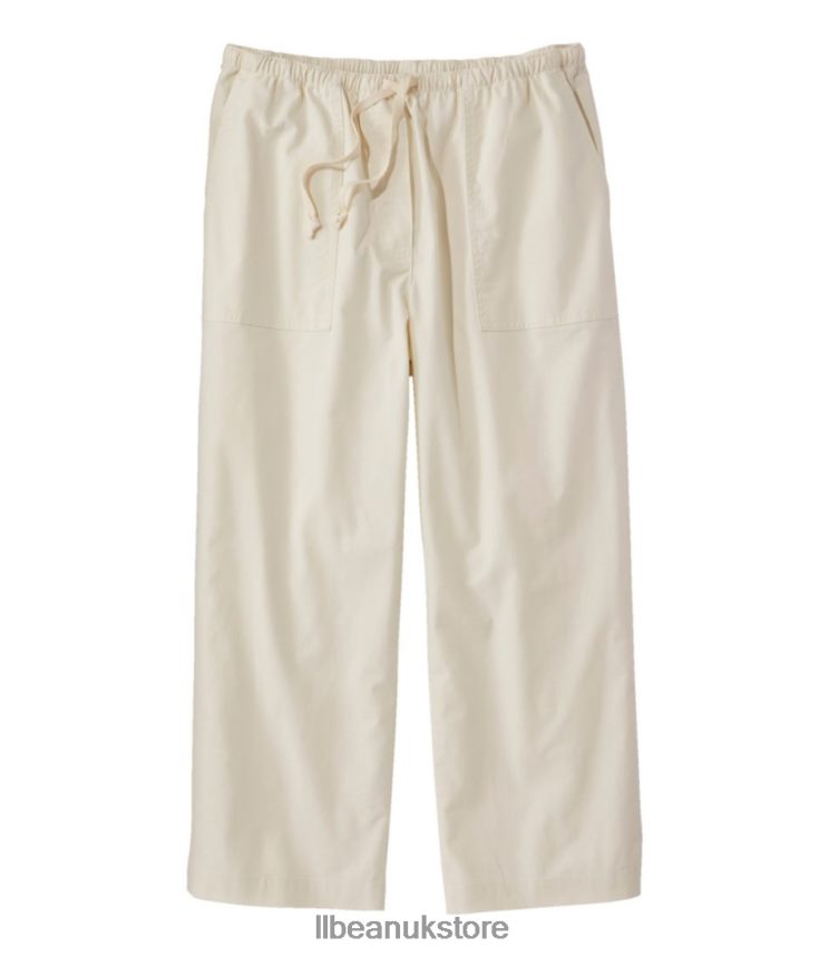 Clothing L.L.Bean Sunwashed Pants Antique White Women 0VRR665755