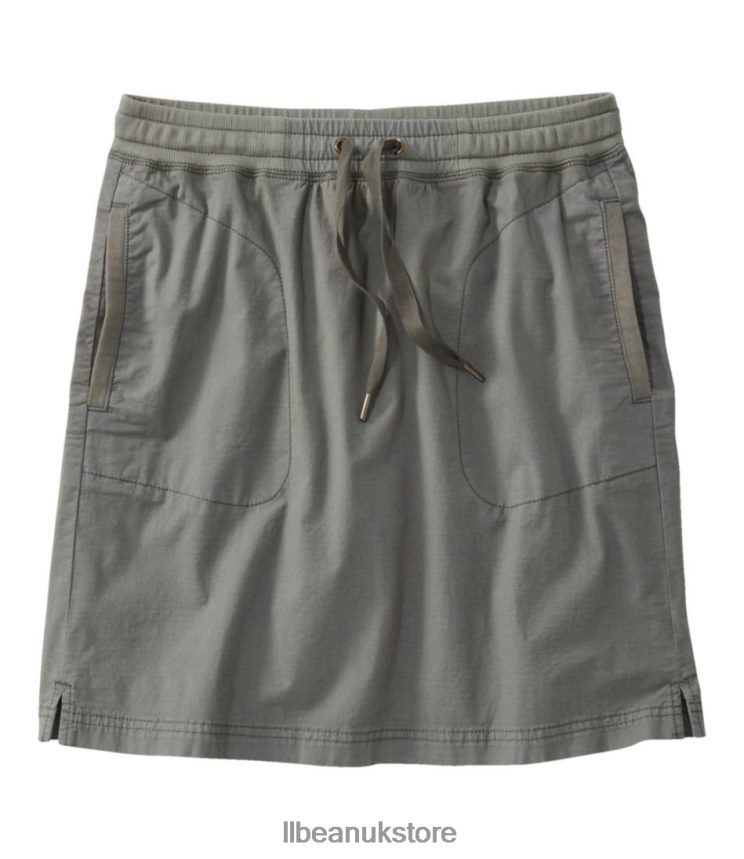 Clothing L.L.Bean Stretch Ripstop Pull-On Skirt Dark Taupe Women 0VRR66323
