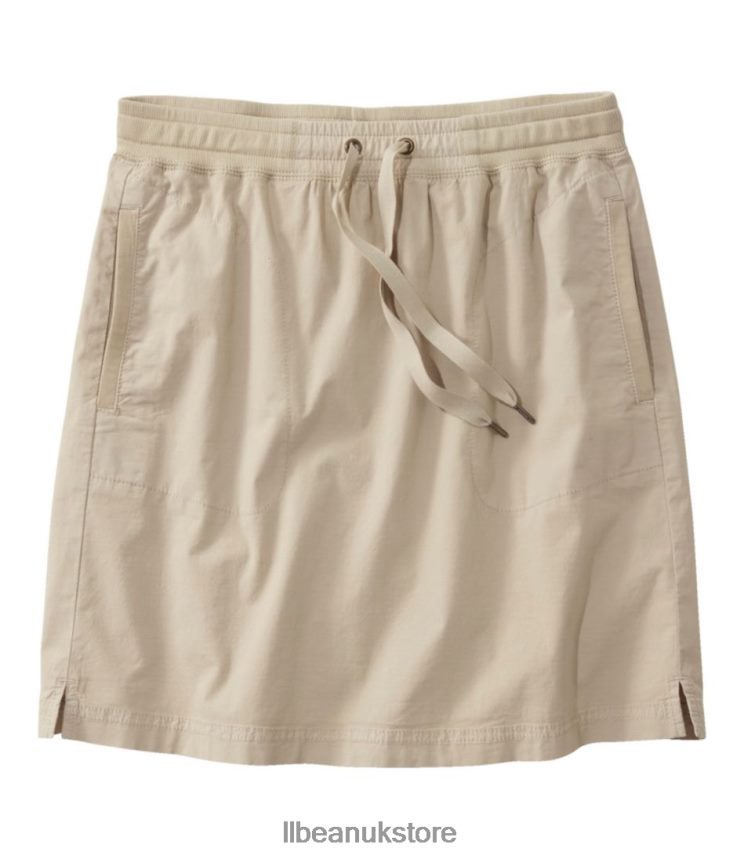 Clothing L.L.Bean Stretch Ripstop Pull-On Skirt Sandbar Women 0VRR664806