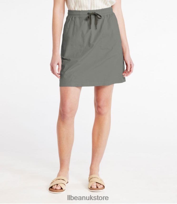 Clothing L.L.Bean Stretch Ripstop Pull-On Skirt Sandbar Women 0VRR664806
